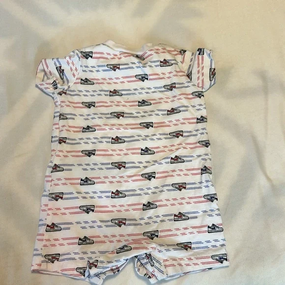 Nike Infant Romper with Blue Swoosh and Sneaker Design Size 3 Months - Picture 3 of 4